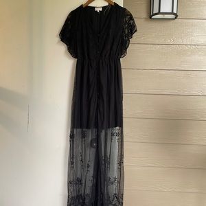 Unique Lace Train Dress
